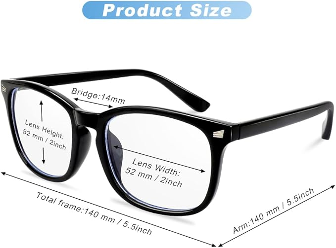 NZKNP Blue Light Glasses for Woman Men,Blue Light Blocking Glasses,Clear Glasses