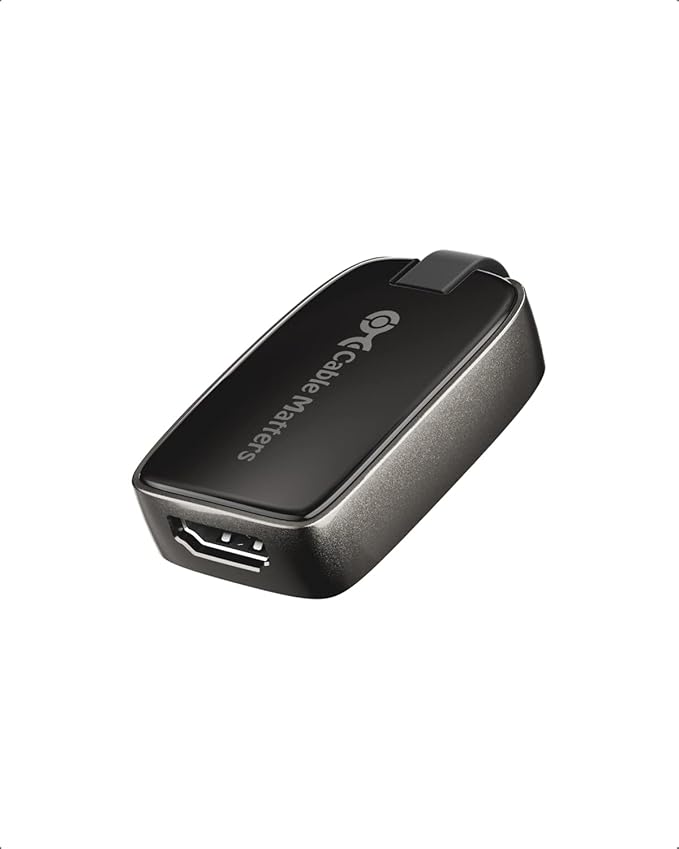 Cable Matters USB C to HDMI 2.1 Adapter, Supports 4K@240Hz 8K@60Hz & HDR, Thunderbolt 4 Compatible for MacBook, iPad Pro, iPhone 16/15, 4K@60Hz on MacBook, Not Compatible with USB-C Monitors