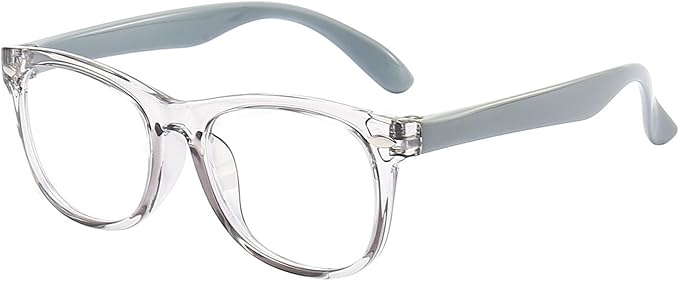 1 Pack kids Blue Light Blocking Glasses For Girls And Boys Computer Blue Light Blocking Glasses For Age 3-11 (Light gray)