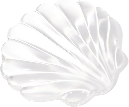 Gel Wrist Rest for Keyboard and Mouse Transparent Shell Keyboard Wrist Rest Ergonomic Cute White Clear Cool Seashell Mouse Wrist Pad Silicone Non-Slip Support for Computer Gaming Home Office