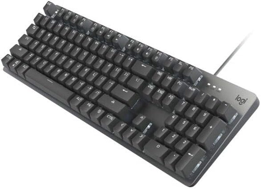 Logitech K845 Mechanical Illuminated Keyboard,Mechanical Switches, Strong Adjustable Tilt Legs, Full Size, Aluminum Top Case, 104 Keys, USB Corded, Windows (TTC Blue Switches)
