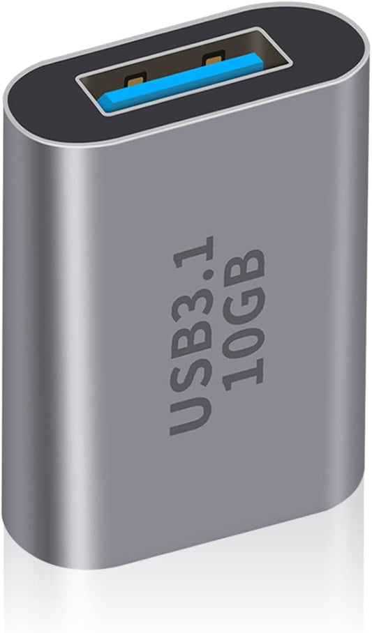 Duttek USB C Female to USB Female Adapter 3.1 Gen2, 10Gbps Bi-Directional Type C to Type A OTG Adapter Support Data Sync and Charging for Laptop, PC, iPhone, MacBook Pro, Laptop