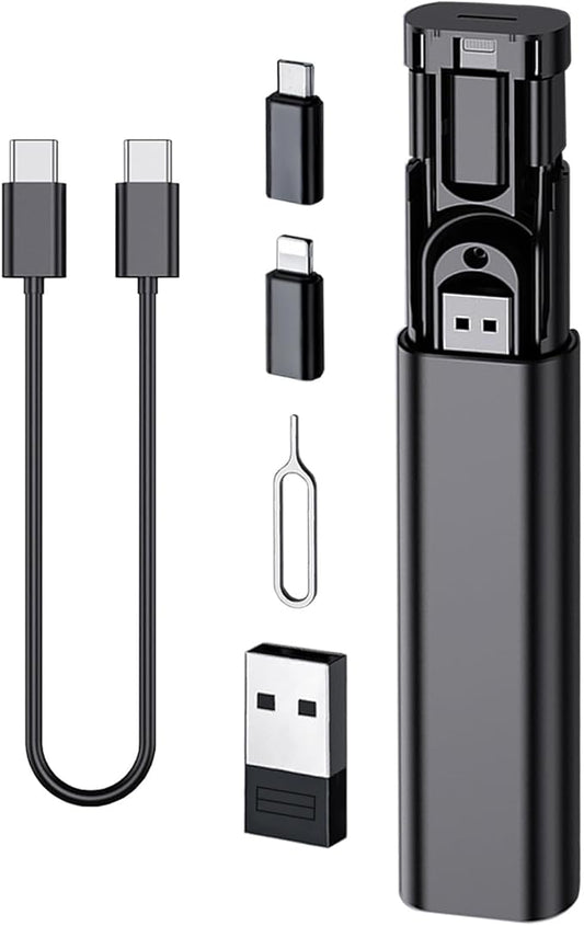 Multi USB Charging Adapter Cable & Conversion Set, USB A to Type C & Lightning Adapter, 60W Fast Charging & Data Transfer Cable