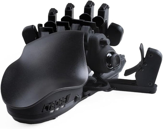 AZERON Gaming Keypad, Programmable One Handed Gaming Keyboard, with Hall Effect Analog Thumbstick and 30 Programmable Keys, 3D Printed Customized Keypad, for Righties (Black, Cyborg ll Compact)