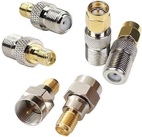 F Type to SMA Male Female Coax Connector Coaxial Adapter 2 Sets 6 Pcs