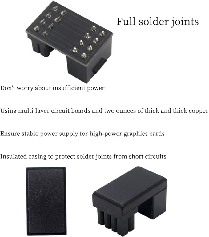 CPU ATX 8P Power Adapter Male to Female Header 180 Degree Socket Buckle for Desktop Chassis CPU Wiring Beautification (PH310B 1piece)