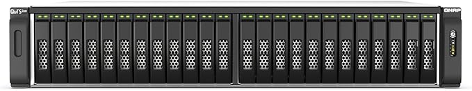 QNAP TS-h2490FU-7302P-128G 24 Bay Dual Node NAS with One Dual-Port 25GbE SmartNIC Ports and 1100W Redundant PSU