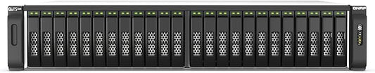 QNAP TS-h2490FU-7302P-128G 24 Bay Dual Node NAS with One Dual-Port 25GbE SmartNIC Ports and 1100W Redundant PSU