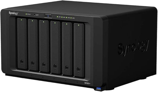 Synology DiskStation DS1621+ NAS Server with Ryzen 2.2GHz CPU, 4GB Memory, 6-Bay, 24TB Bundle with 6X 4TB WD Red Plus