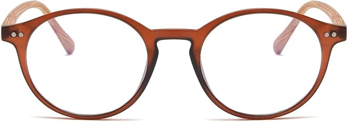 HJSTES Vintage Blue Light Glasses for Women Men Round Bluelight Blocking Glasses Thick TR90 Frame Eyeglasses