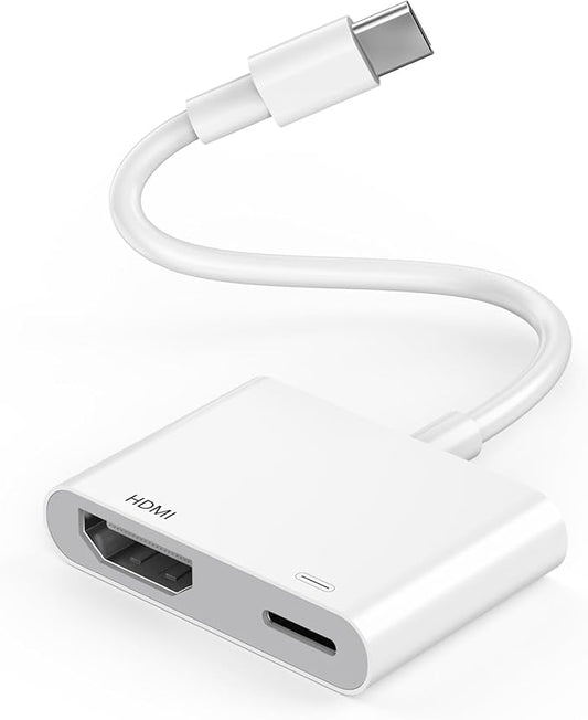 [Apple MFi Certified] USB C to HDMI Adapter for iPhone 17 16 15, Type C Digital AV Adapter 4K UHD Thunderbolt to HDMI Adaptor Sync Screen Connector for iPhone 17 16 15 Pro Max to TV Monitor Projector