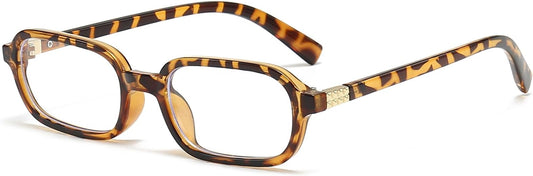 Retro Rectangle Glasses for Women Men Small Square Blue Light Blocking Glasses Vintage Eyeglasses