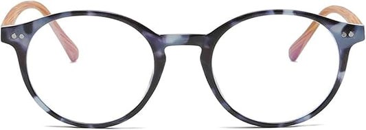 HJSTES Vintage Blue Light Glasses for Women Men Round Bluelight Blocking Glasses Thick TR90 Frame Eyeglasses