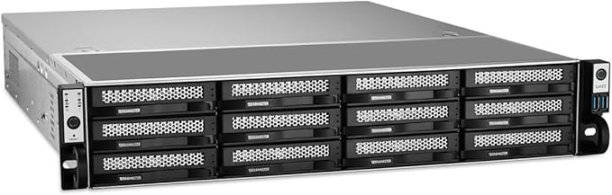 TERRAMASTER U12-500 Plus NAS Storage - 12Bay Core i7 1255U 10-Cores 12-Threads CPU, 16GB DDR5 RAM, Dual 10GbE Ports, 2U Rack Mount Network Attached Storage Peak Performance for Business (Diskless)
