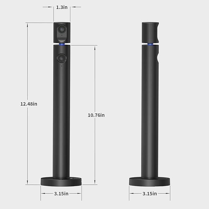 CZUR Halo Streaming Dual Webcam, Professional USB Web Camera 1080P with Microphone, 90° View Computer Camera, Plug & Play, Compatible with Windows/Mac, for TikTok/YouTube/Yahoo Messenger