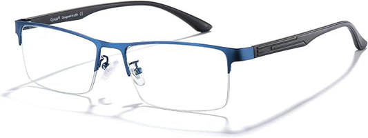 Cyxus Blue Light Blocking Glasses for Men Woman Semi Rim Computer Gaming Office Study Eyeglasses with UV Protection 8001
