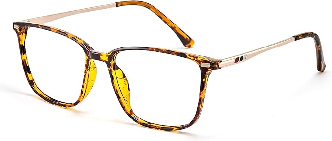 Cyxus Blue Light Blocking Glasses Men Woman Square TR90 Frame Anti Eyestrain Office Computer Gaming Study 8208