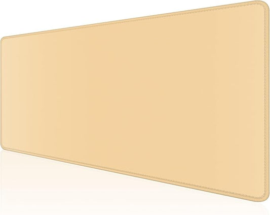 Dapesuom Large Gaming Mouse Pad, Extended Mouse Mat with Stitched Edges, Full Size Keyboard Pad with Non-Slip Base, Big XXL Computer Desk Mats for Gamer, Laptop, Office, 31.5 x 15.7in, Navajo White