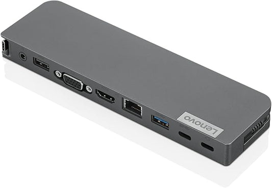 Lenovo 7-in-1 Portable USB-C Mini Dock - HDMI & VGA, 45W Charging, Compatible with Lenovo, Apple & USB-C Laptops, G0A70065US