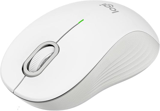 Logitech Signature M550 Wireless Mouse - for Small to Medium Sized Hands, 2-Year Battery, Silent Clicks, Bluetooth, Multi-Device Compatibility - Off White