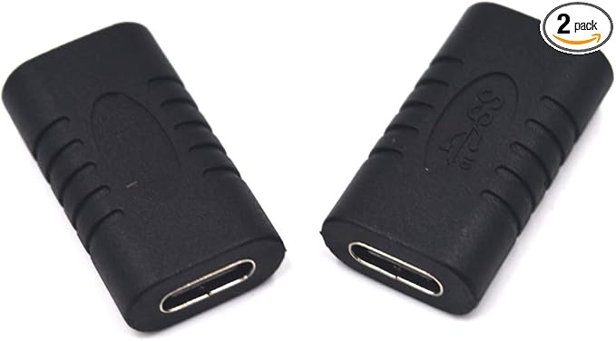 2 Pack USB Type C Coupler, USB 3.1 C Female to Female Extension Connector Adapter