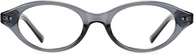 TIJN Lyssa Blue Light Glasses for Women Men,Retro 90s Oval Cat Eye Frame Eyeglasses,Lightweight TR90 Computer Gaming Eyewear