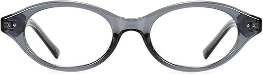 TIJN Lyssa Blue Light Glasses for Women Men,Retro 90s Oval Cat Eye Frame Eyeglasses,Lightweight TR90 Computer Gaming Eyewear