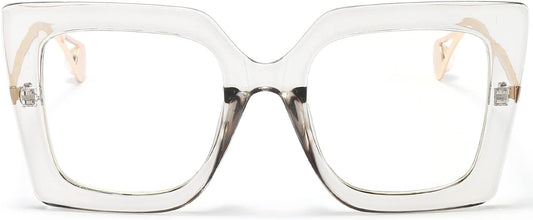 AIEYEZO Oversized Blue Light Glasses for Women, Anti Fatigue Prevent Headache Computer Eyeglasses