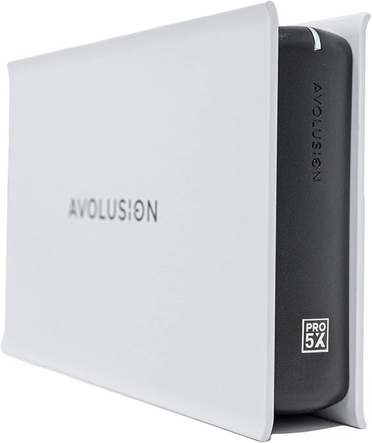 Avolusion PRO-5X Series 8TB USB 3.0 External Gaming Hard Drive for PS5 Game Console (White) - 2 Year Warranty