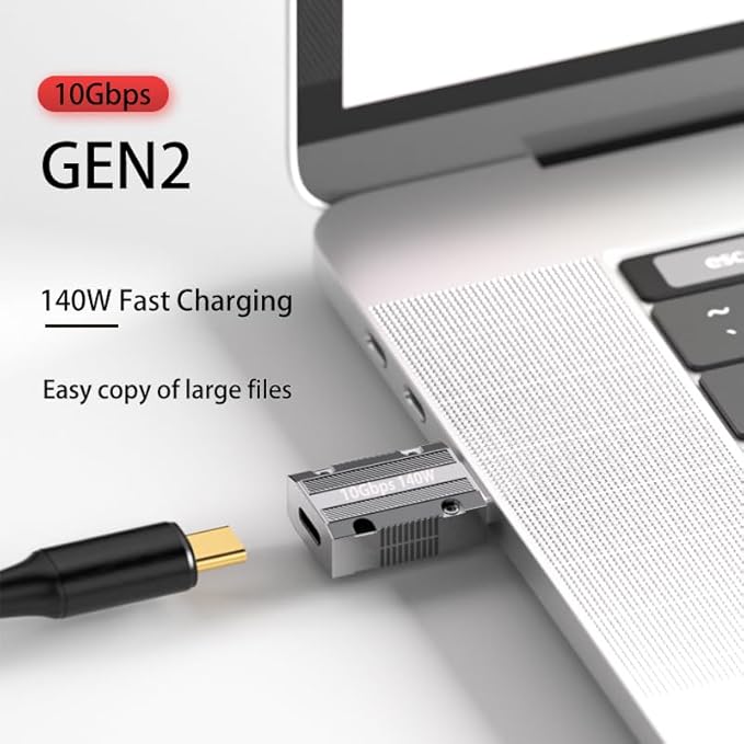 10Gbps USB C Female to USB Male Adapter, Zinc Alloy Type C to USB A Adapter High-Speed Data Transfer, USB3.1 Type C to Type A Charger Converter OTG Fast Charging Compatible(2Pack)