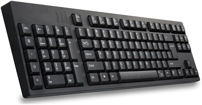 MCSaite Left-Handed Keyboard, Wired Ultra-Thin Keyboard USB Port with 2 Hubs Portable Scissors Foot Structure Fit with Professional or Industrial Use for Computer Laptop Mac Notebook