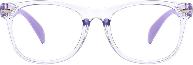 1 Pack kids Blue Light Blocking Glasses For Girls And Boys Computer Blue Light Blocking Glasses For Age 3-11 (Light purple)