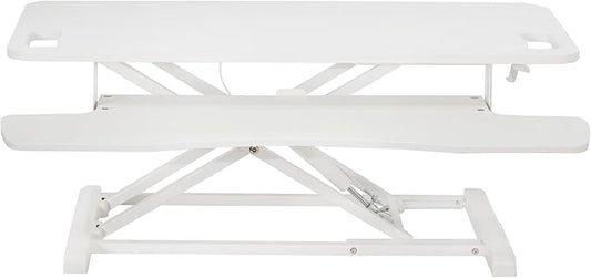 VIVO 38 inch Desk Converter, K Series, Height Adjustable Sit to Stand Riser, Dual Monitor and Laptop Workstation with Wide Keyboard Tray, White, DESK-V037KW