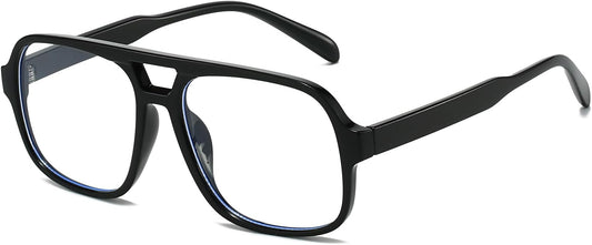 Oversized Square Aviator Glasses for Women Men Big Frame Retro Blue Light Blocking Glasses Vintage Style