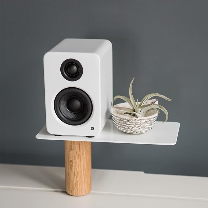 Kanto YU2MW PC Gaming Desktop Speakers | 3" Composite Drivers | 3/4" Silk Dome Tweeter | Class D Amplifier | 100 Watts | Built-in USB DAC | Subwoofer Output | Pair | Matte White