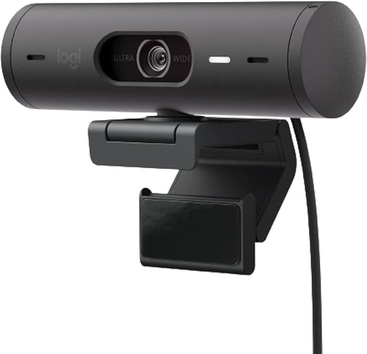 Logitech Brio 501 Full HD Webcam with Auto Light Correction, Show Mode, Noise Reduction Mics, Privacy Cover, Works with Microsoft Teams, Google Meet, Zoom, Nintendo Switch 2 New GameChat Mode - Black