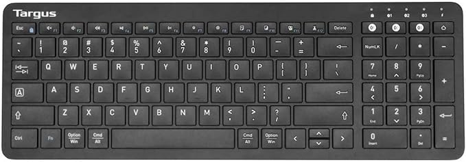 Targus Midsize Multi-Device Bluetooth Keyboard and Mouse Bundle - Compatible with Chrome OS, Windows, macOS, iOS, and Android (AKM619AMUS)
