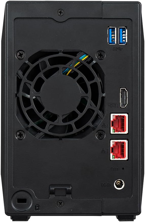 Asustor/DiscTech 24TB NAS Bundle: AS5402T NAS Server with 2x8TB SATA HDD and 4x2TB NVMe M.2 SSDs, 8GB RAM, Dual 2.5GbE LAN Ports