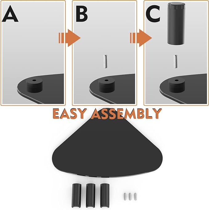 Hemudu 2 Pack Computer Monitor Riser | Triangle Save Space Desktop Corner Stand for Computer Monitor & Laptop Black HD01B-203