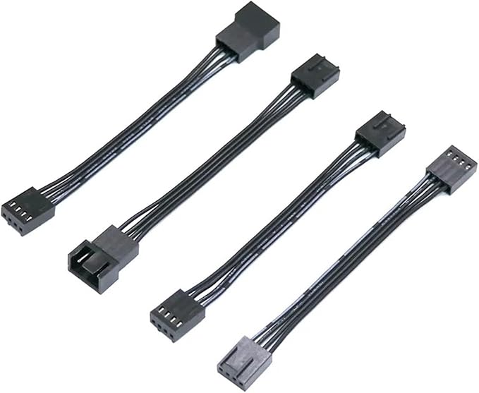 2pcs 4Pin CPU Fan Male to Female Extension Adapter Cable 4Pin Male to Male Customized 4Pin PWM Cooling Fan Cables 10/30/50/100cm(30CM,M-M)