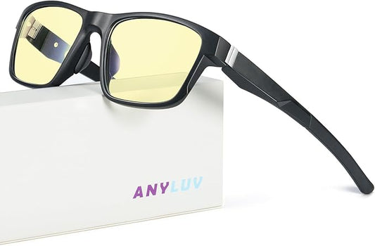 ANYLUV Blue Light Glasses Men Women Computer Gaming Glasses Anti Eyestrain Lightweight Blue Light Blocking Glasses