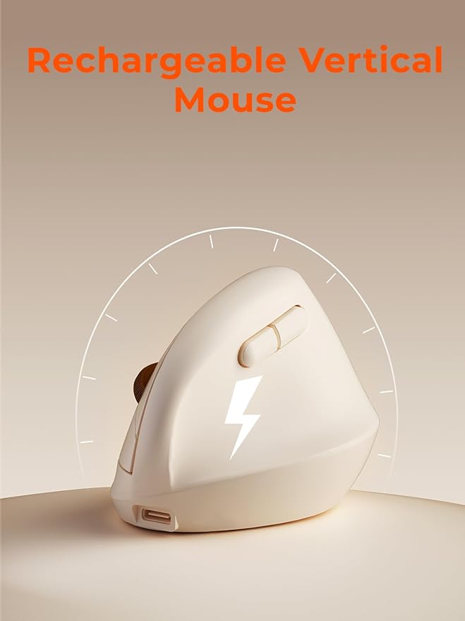 DAREU Ergonomic Vertical Wireless Mouse for Small Hands,2.4GHz / BT Optical Vertical Mice with Ergo Design for Comfort and Reduced Wrist Strain,3 Multi-Device Connectivity for Computer/PC/Laptop