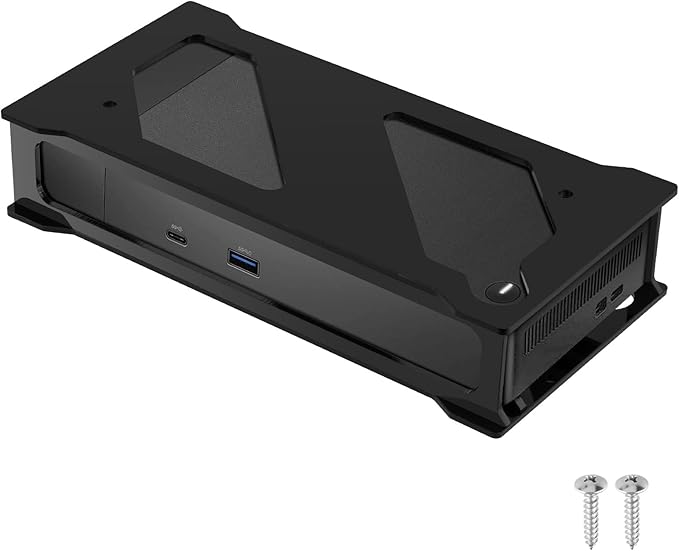 Wall and Under Desk Mount Compatible with Dell WD19 Series Dock, Acrylic Holder Docking Station Mounting Stand for Dell WD19, WD19S, WD19DC, WD19DCS, WD19TB, WD19TBS, WD22TB4 Dock