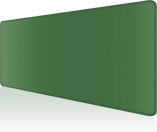 Dapesuom Large Gaming Mouse Pad, Extended Mouse Mat with Stitched Edges, Full Size Keyboard Pad with Non-Slip Base, Big XXL Computer Desk Mats for Gamer, Laptop, Office, 35.5 x 15.7in, Forest Green
