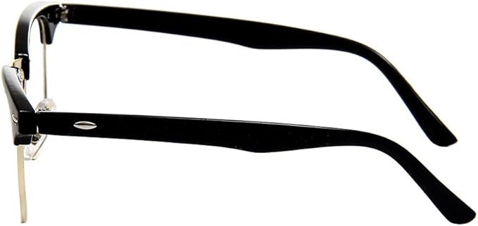 Shiratori New Vintage Fashion Half Frame Semi-Rimless Clear Lens Glasses