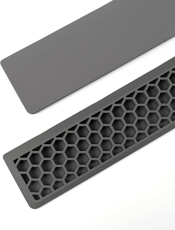 Ergonomic 75% Keyboard Wrist Rest-12.8" Silicone Non-Slip Keyboard Cushion, Computer Wrist Rest, Relief of Hand Pain(Grey)