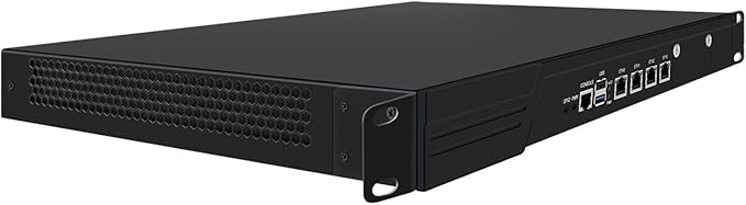 1U 19 Inch Rack Mount Firewall Appliance, OPNsense, VPN, Network Router, Alder Lake N95CPU/N97CPU, RJ53, 4 x 226-V 2.5GbE, VGA, GPIO, SIM Slot, 32G RAM, 128G SSD