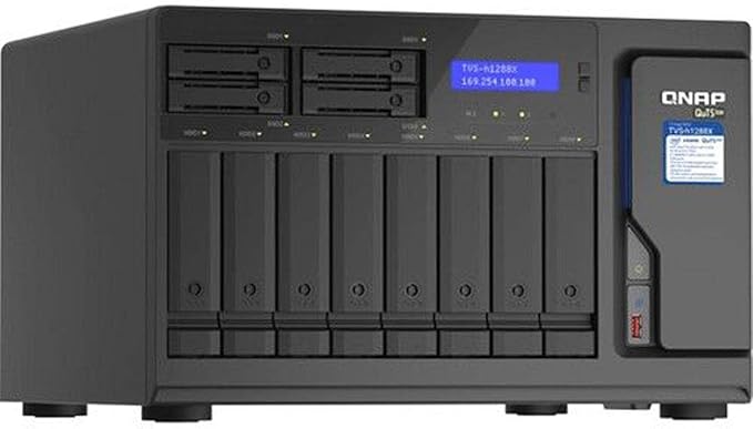 QNAP TVS-h1288X-W1250-16G High-speed media NAS with Intel® Xeon® W-1250 CPU and Two 10GbE Ports