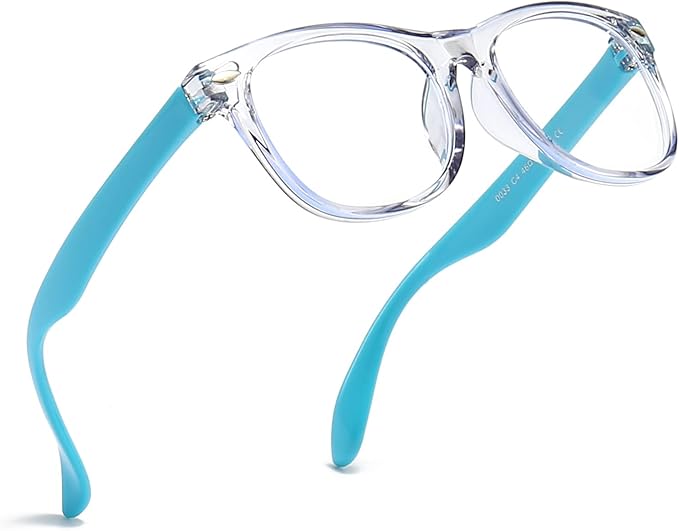 3 Pack kids Blue Light Blocking Glasses for girls boys Computer Blue Light Blocking Glasses For Age 3-9 (Light blue + Light purple + Light pink)
