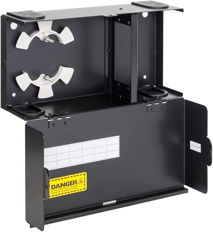 ICC Fiber Optic Wall Mount Enclosure – 2 Slots for LGX Compatible Adapter Panels or Cassettes (Sold Separately), Fiber Enclosure Supports up to 48 Fibers, Secure Fiber Management Solution, ICFODE21WM